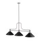 Z-Lite Melange 3 Light Chandelier, Brushed Nickel & Matte Black 725-3BN-MMB - alternate 4